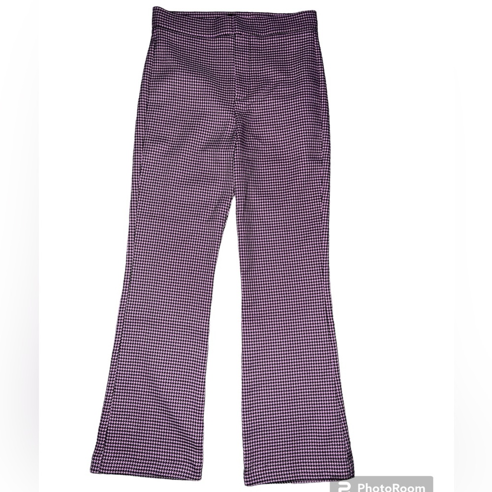 Zara Pink Houndstooth Trousers S